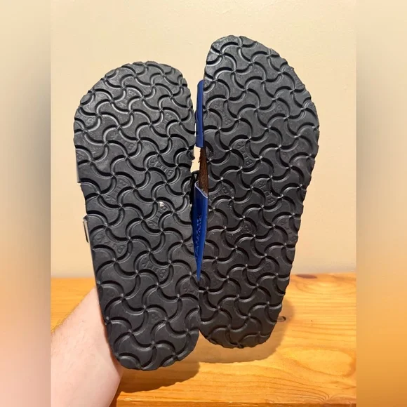 Birkenstock Birki's Madura Royal Blue Velcro Double Strap Sandals Size 7 - Picture 3 of 11